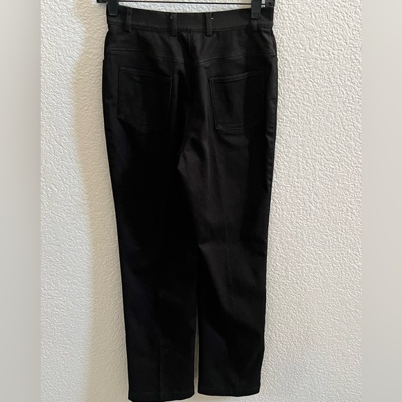 ST. JOHN SPORT Black Straight Leg Trousers Pants Size 2 - Picture 4 of 7